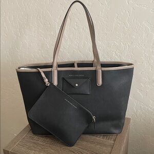 Marc by Marc Jacobs Black Saffiano Leather Tote w/ Pouch